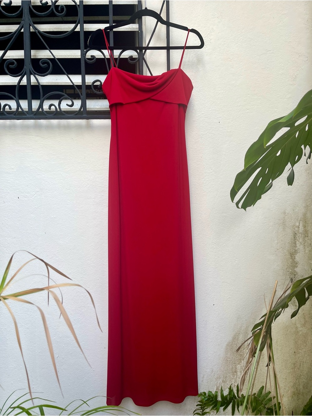 Vintage Iconic 90’s Red Column Dress | Laundry by Shelli Segal | size 6